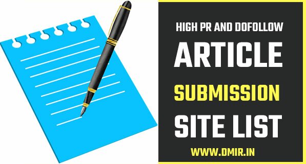 article submission site list
