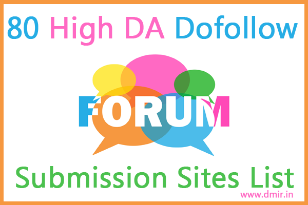 forum submission website, forum submission site list 2019
